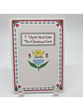 Stationary Greeting Card Funny Humorous Christmas Card Birds Flowers Dale Cards